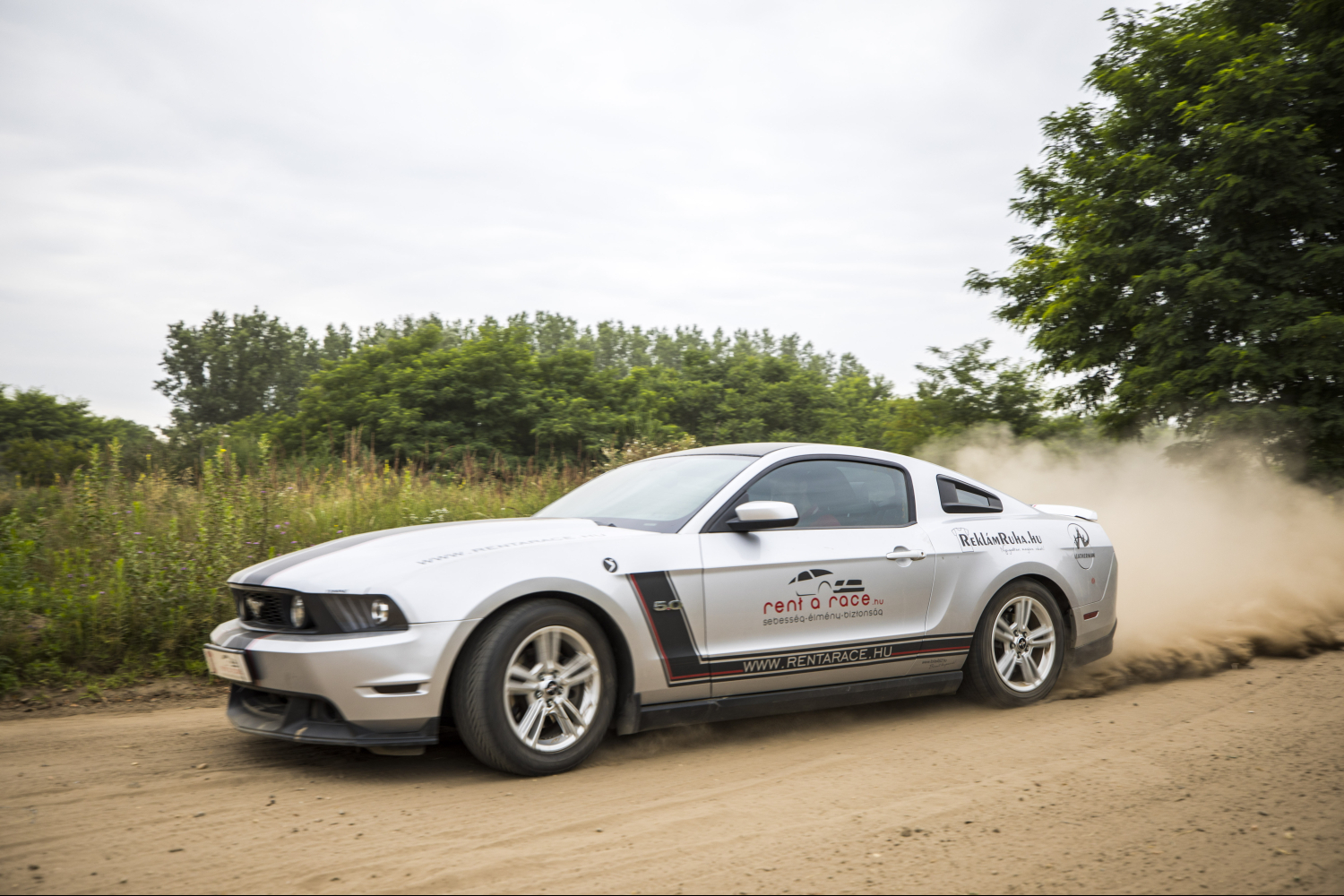 Ford Mustang élményvezetés Fehér Ford Mustang rally